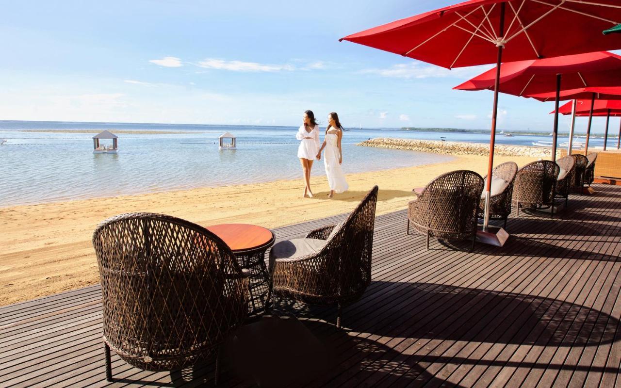 Puri Santrian Beach Resort And Spa Sanur Exterior foto